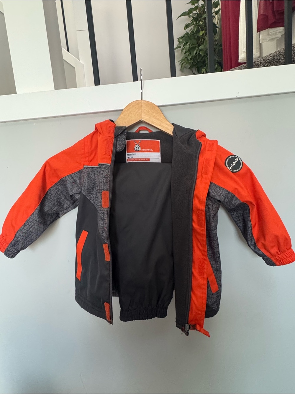 Kids' Hooded Jacket and Pants Set in Orange and Gray never used New without Tags